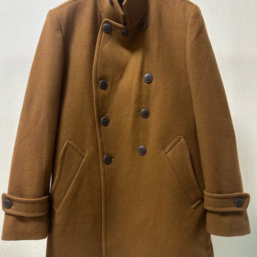 [BUNJANG] BON Men's Camel Double Half Wool Coat / BON 남성 카멜 더블 하프 모 코트