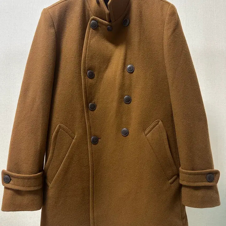 [BUNJANG] BON Men's Camel Double Half Wool Coat / BON 남성 카멜 더블 하프 모 코트