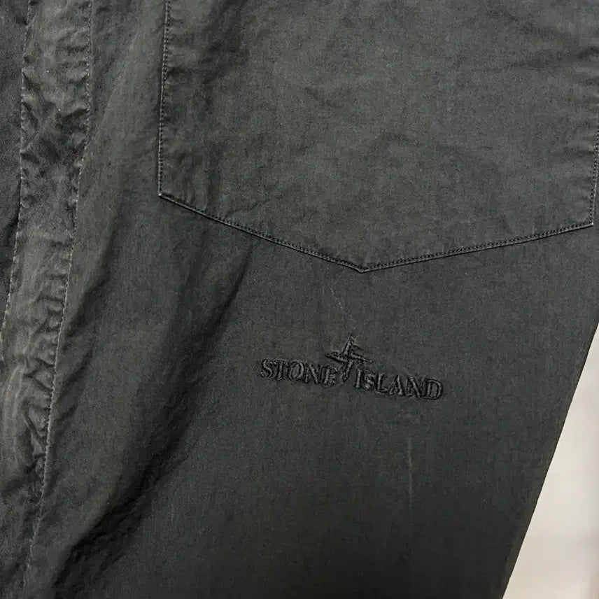 [BUNJANG] Stone Island Charcoal Black Overshirt Jacket / [정품/XL] 스톤아일랜드 차콜블랙 오버셔츠 자켓