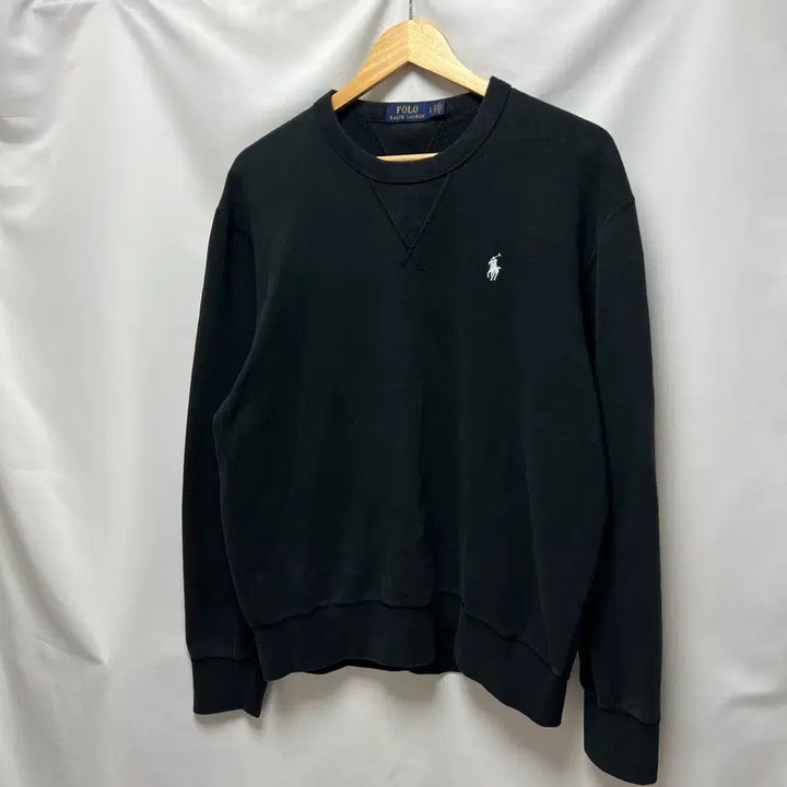 [BUNJANG] Polo Ralph Lauren Black Fleece Sweatshirt / [정품/L] 폴로 랄프로렌 블랙 기모 맨투맨