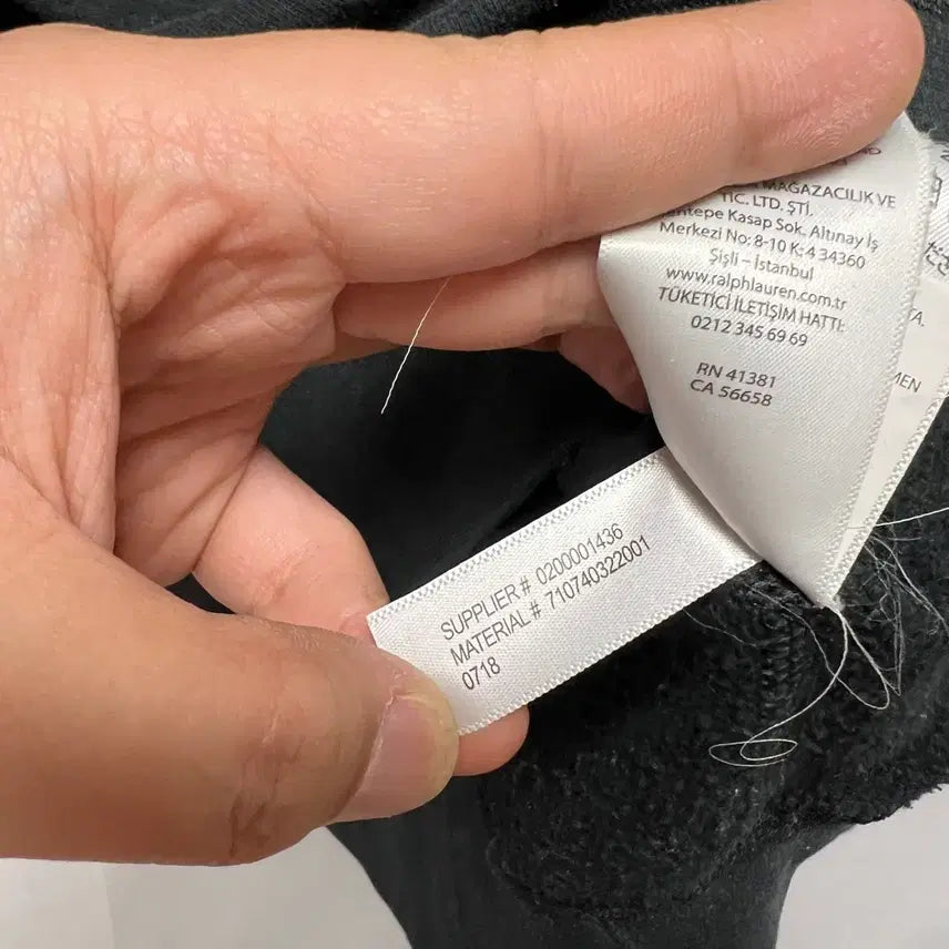 [BUNJANG] Polo Ralph Lauren Black Fleece Sweatshirt / [정품/L] 폴로 랄프로렌 블랙 기모 맨투맨