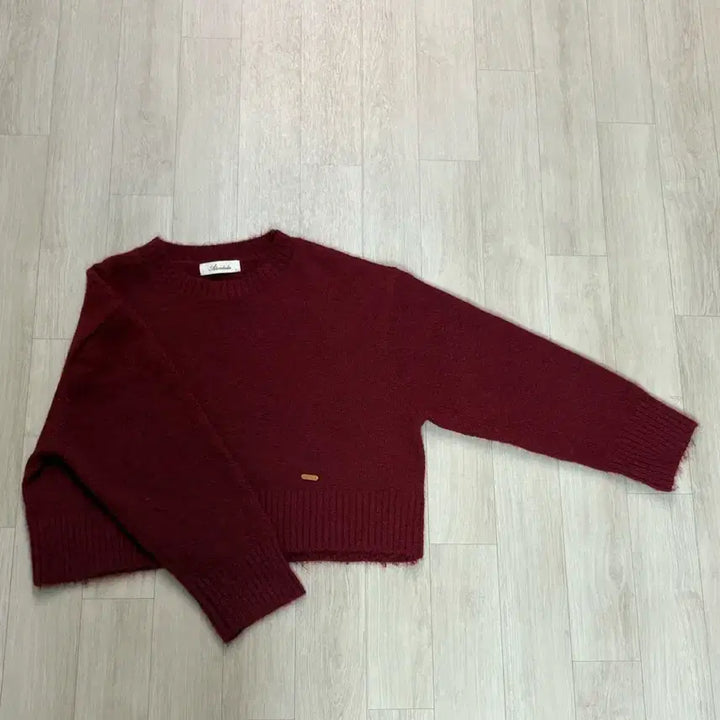 [BUNJANG] Burgundy Crop Knit L / 버건디 크롭 니트 L