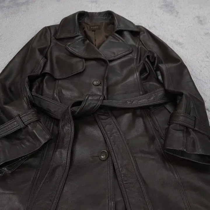 [BUNJANG] Robo Lambskin Trench Jacket (Size 66) / [66] robo 양가죽 자켓 트렌치