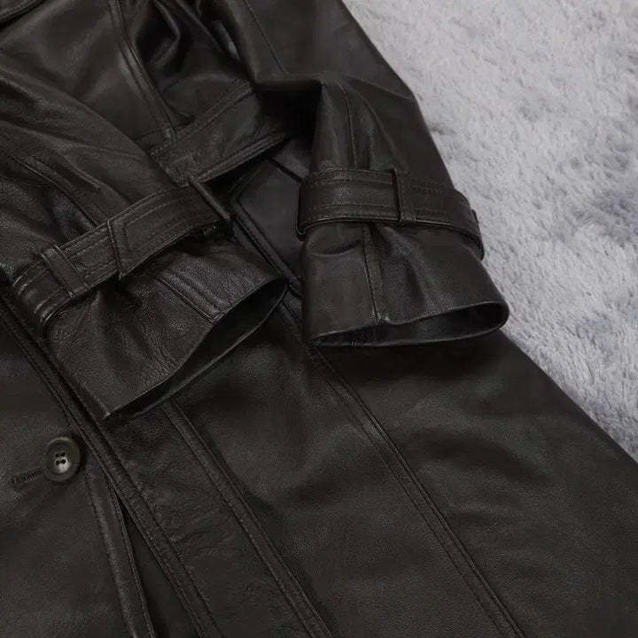 [BUNJANG] Robo Lambskin Trench Jacket (Size 66) / [66] robo 양가죽 자켓 트렌치