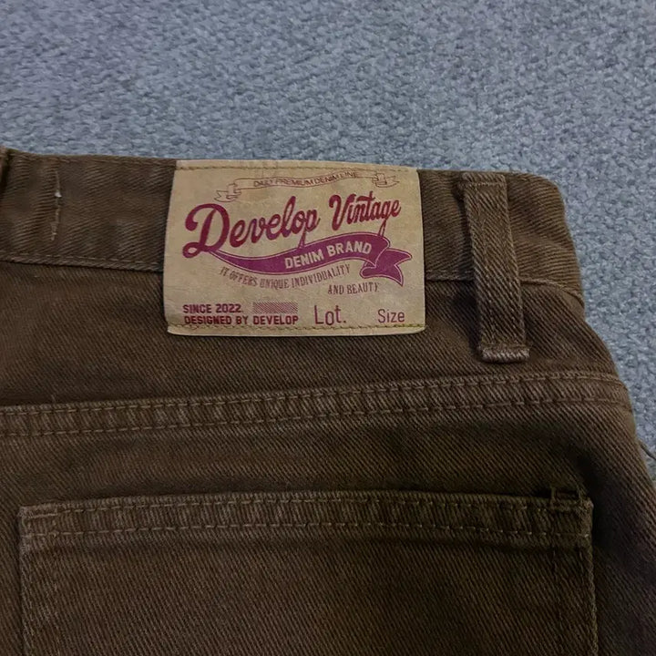 [BUNJANG] Develop Vintage Denim Brown Jeans / Develop Vintage 데님 브라운