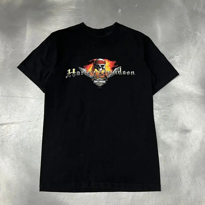 [BUNJANG] Harley-Davidson Printed Short Sleeve T-shirt / USA 할리데이비슨 프린팅 반팔티 y15708