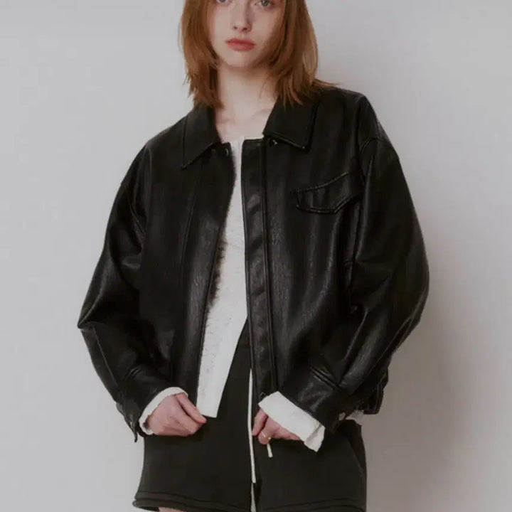 [BUNJANG] Rave Leather Jacket / 레이브 가죽자켓