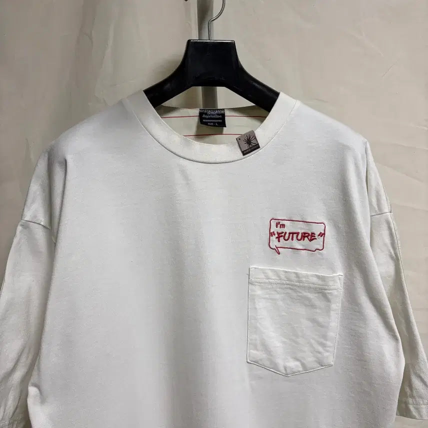 [SOLD OUT] 지유 X 미하라야스히로 레이어드 스트라이프 반팔 티셔츠/화이트, L