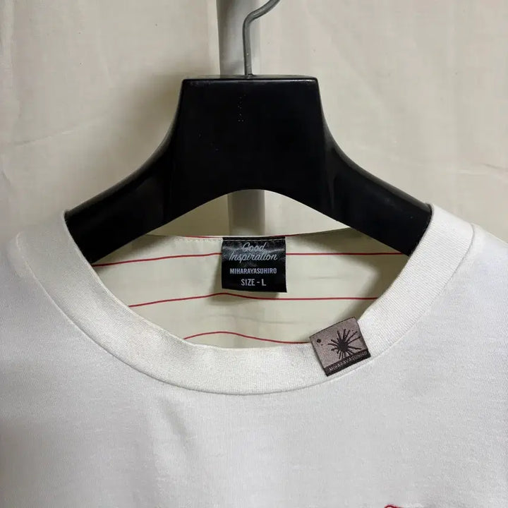 [SOLD OUT] 지유 X 미하라야스히로 레이어드 스트라이프 반팔 티셔츠/화이트, L