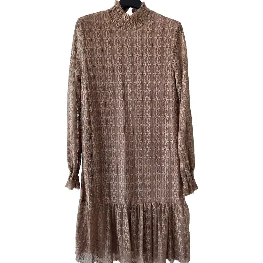 [BUNJANG] Beige Lace Dress / 44-55)진베이지 레이스 원피스