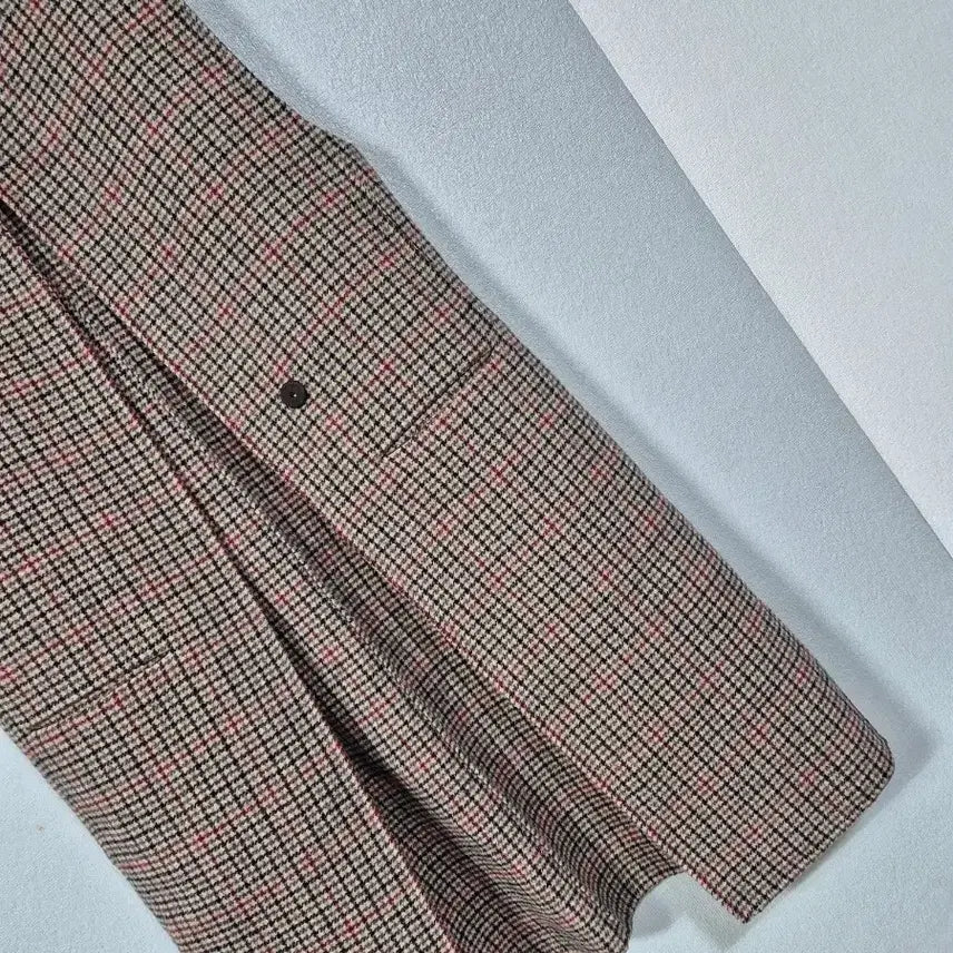 [BUNJANG] OVERTONE Checkered Handmade Long Vest / OVERTONE 잔체크 핸드메이드 롱조끼 66~77