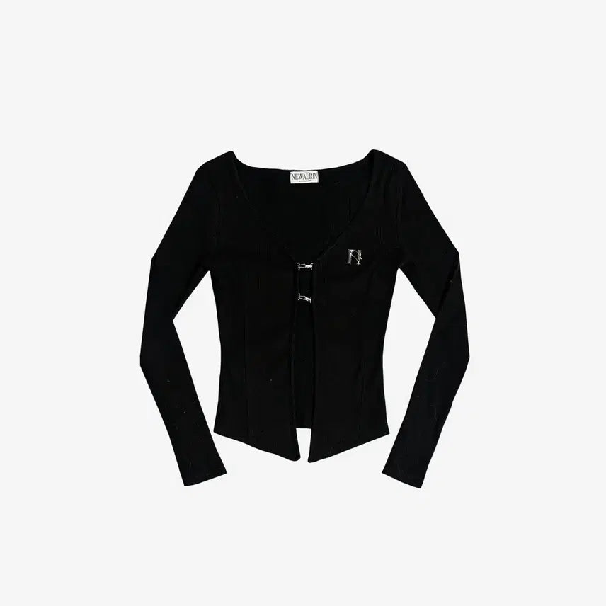 [BUNJANG] NEWALRIN Emblem Line Hook Cardigan / 미개봉) 뉴얼린 엠블럼 라인 후크 가디건
