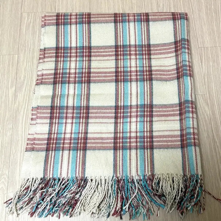 [BUNJANG] Pink Checkered Scarf / 핑크 체크 머플러