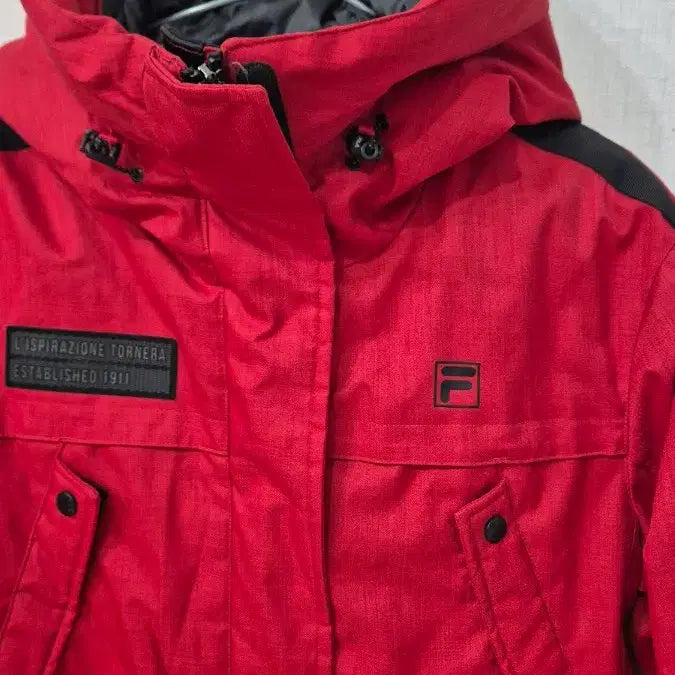 [BUNJANG] Fila Red Padded Jacket / 휠라레드패딩