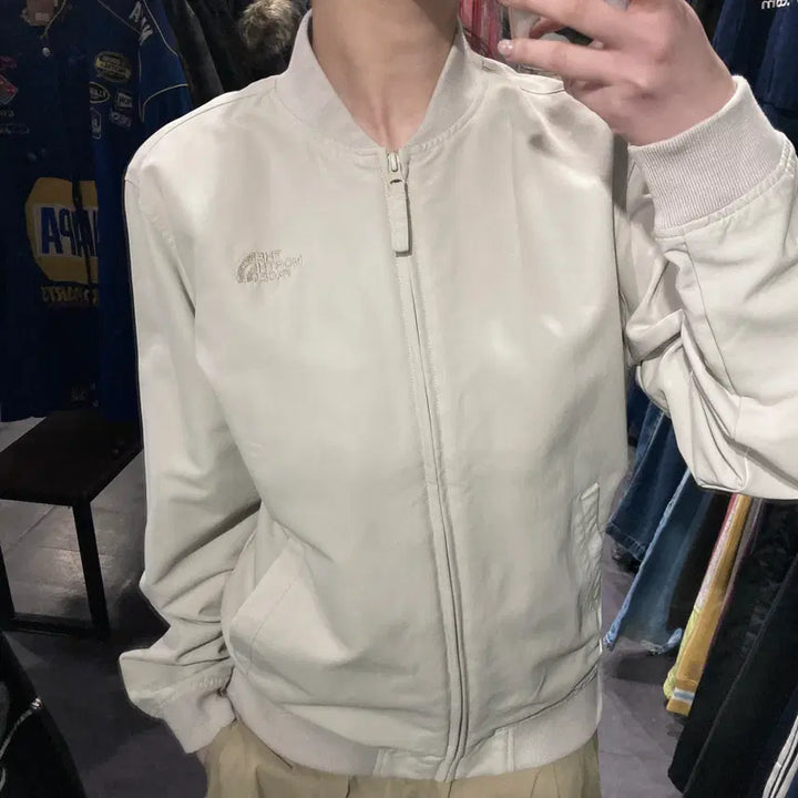 [BUNJANG] North Face Cream Windbreaker Jacket / [IM]  northface 노스페이스 크림 블루종