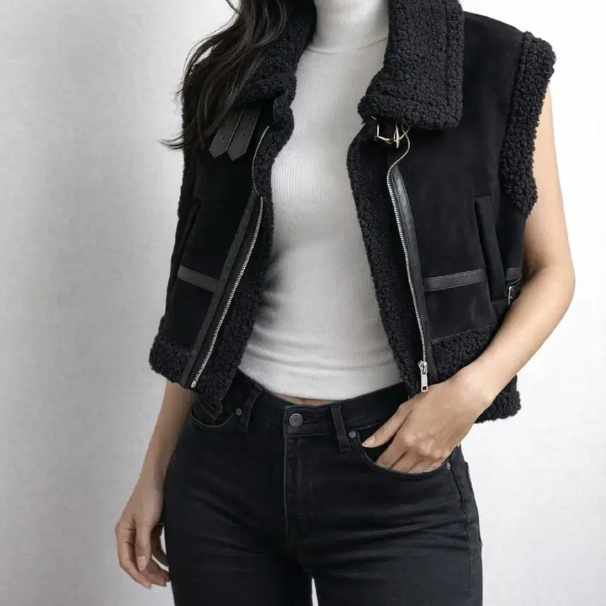 [BUNJANG] Mustang Vest / All size) 무스탕 조끼