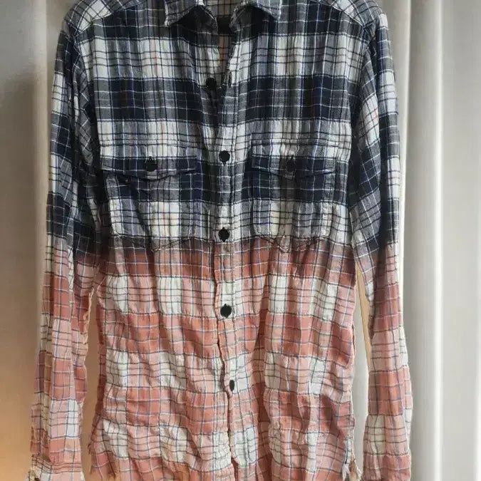 [BUNJANG] Saint Laurent Surf Sound Two-Tone Distressed Shirt / 생로랑 서프사운드 투톤 디스 셔츠