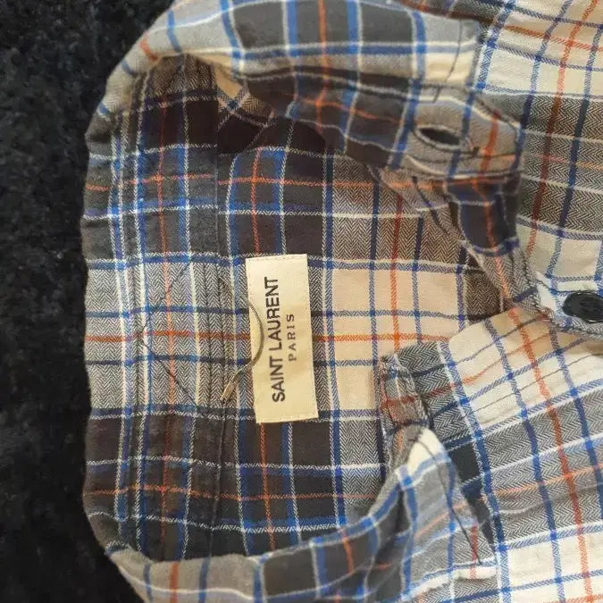 [BUNJANG] Saint Laurent Surf Sound Two-Tone Distressed Shirt / 생로랑 서프사운드 투톤 디스 셔츠