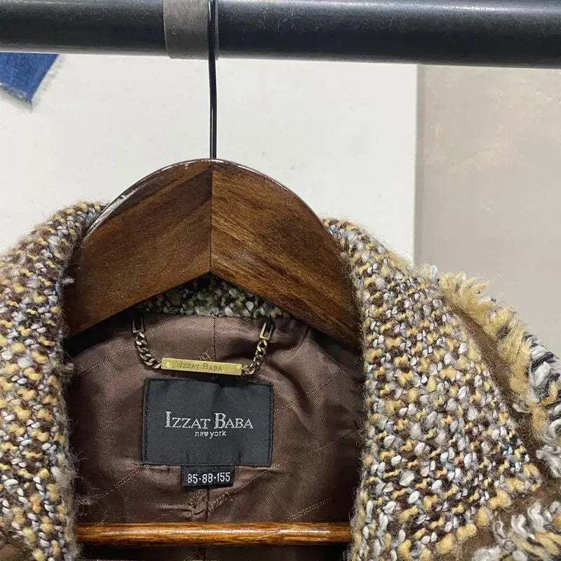 [BUNJANG] Izzatbaba Women's Wool Blazer Tweed Jacket / (85) 아이잗바바 여성 캐주얼 울 블레이저 트위드 자켓