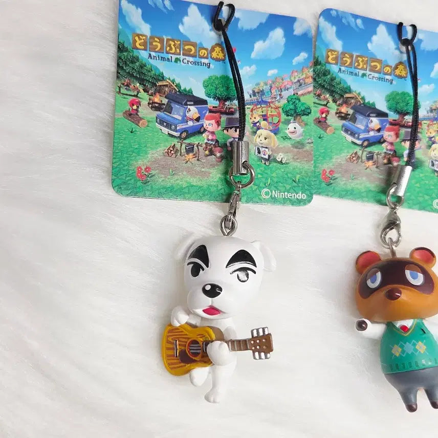 [BUNJANG] Animal Crossing Figure Keyring Strap Bundle Set / 고전 동물의숲 모동숲 놀동숲 튀동숲 피규어 키링 스트랩 (너굴 k.k.)