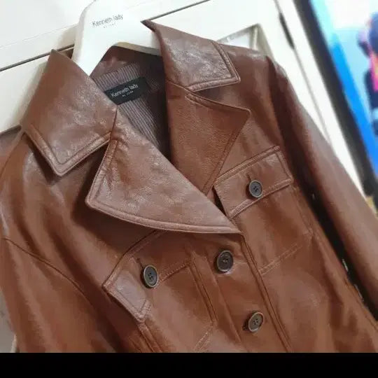 [BUNJANG] Kenneth Lady Leather Jacket / 케네스레이디 레더자켓/55~정66