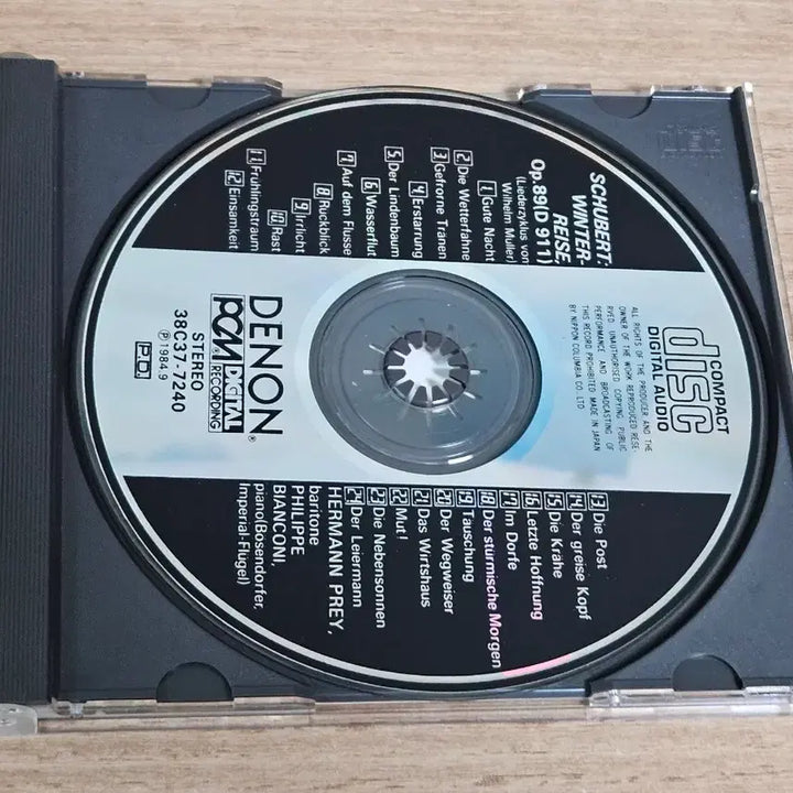 [BUNJANG] Schubert Winterreise Op.80 CD / Schubert: Winterreise, Op.80 - Prey (수입C