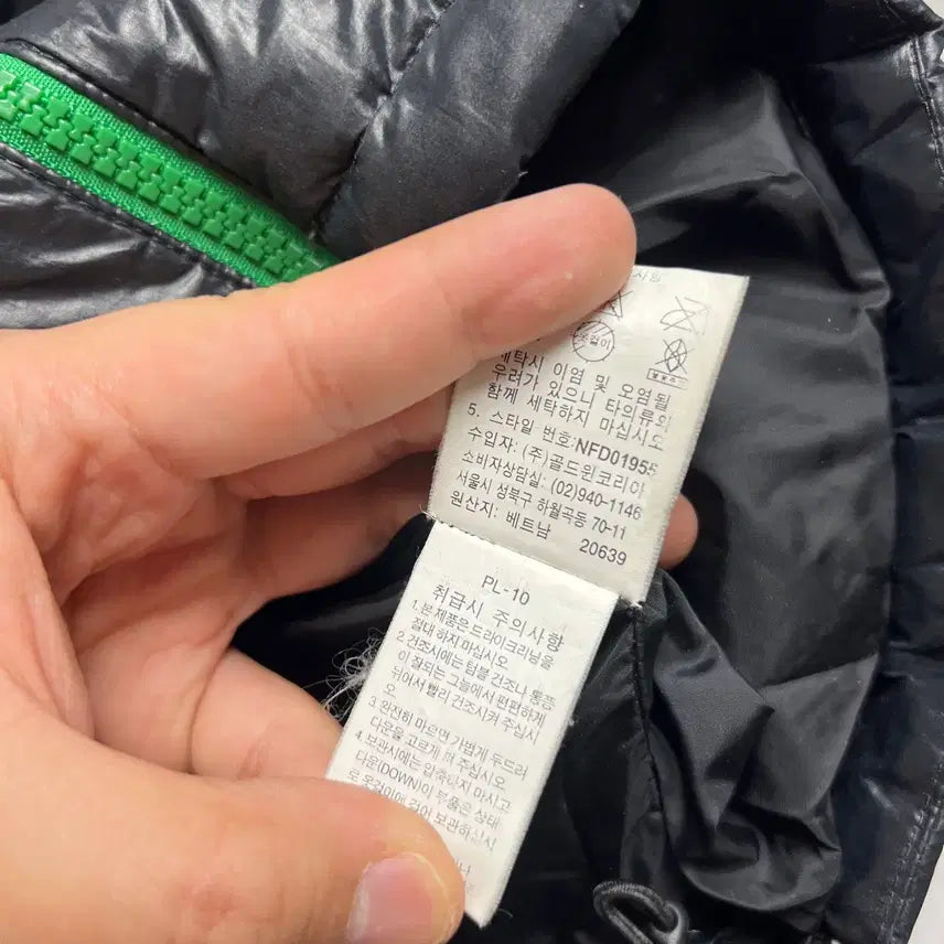 [BUNJANG] [정품/S] 노스페이스 600 구스다운 블랙유광 패딩 조끼/베스트 / [정품/S] 노스페이스 600 구스다운 블랙유광 패딩 조끼/베스트