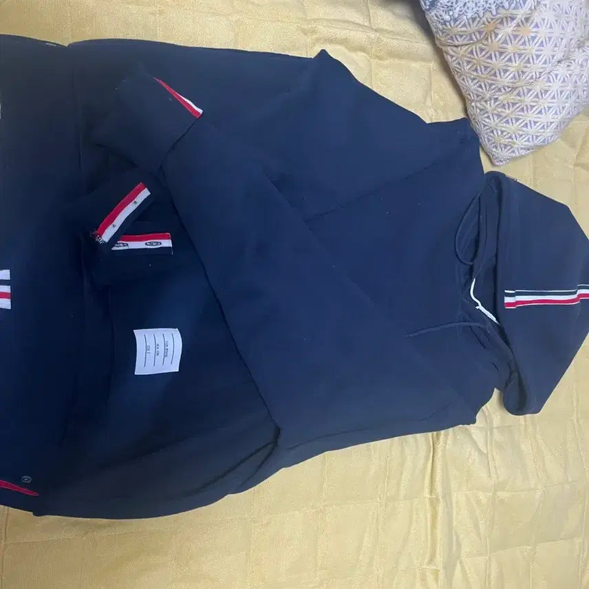 [BUNJANG] Thom Browne Navy Hoodie / 톰브라운 네이비 후드티