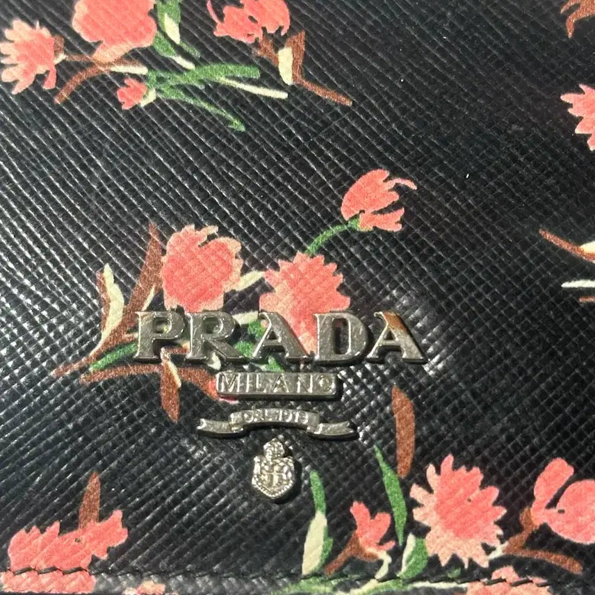 [BUNJANG] Prada Flower Print Bifold Wallet / 프라다 플라워 반지갑