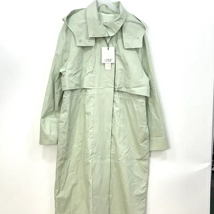 [BUNJANG] YUMER Hooded String Trench Long Jumper Mint / (여성,free) 유메르 후드 스트링 트렌치 롱 점퍼 민트 0306-1