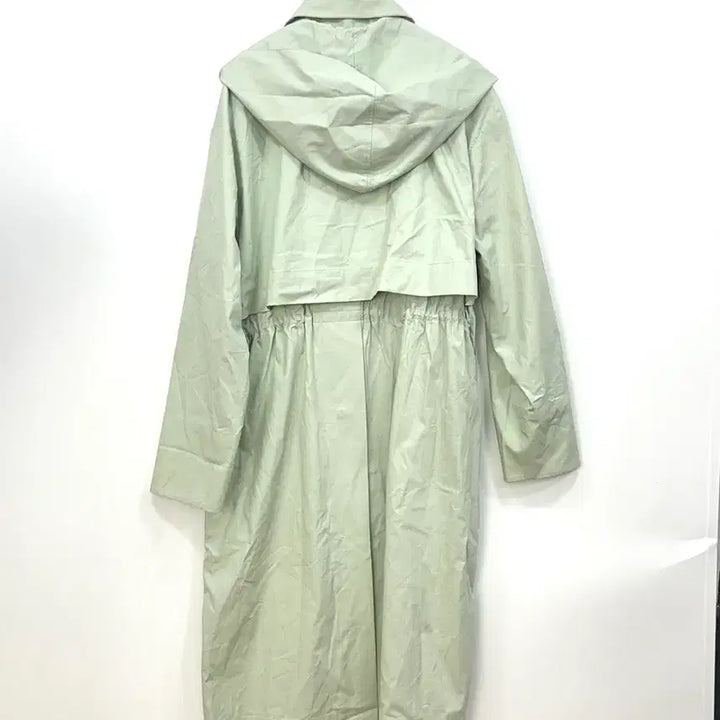 [BUNJANG] YUMER Hooded String Trench Long Jumper Mint / (여성,free) 유메르 후드 스트링 트렌치 롱 점퍼 민트 0306-1