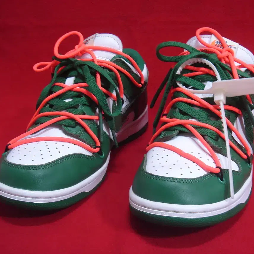 [BUNJANG] Nike X Off-White Dunk Low Pine Green Sneakers / [260] 나이키 X 오프화이트 덩크 로우 파인그린 260사이즈