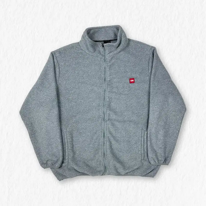 [BUNJANG] CNN Fleece Gray Jacket / CNN 후리스 그레이