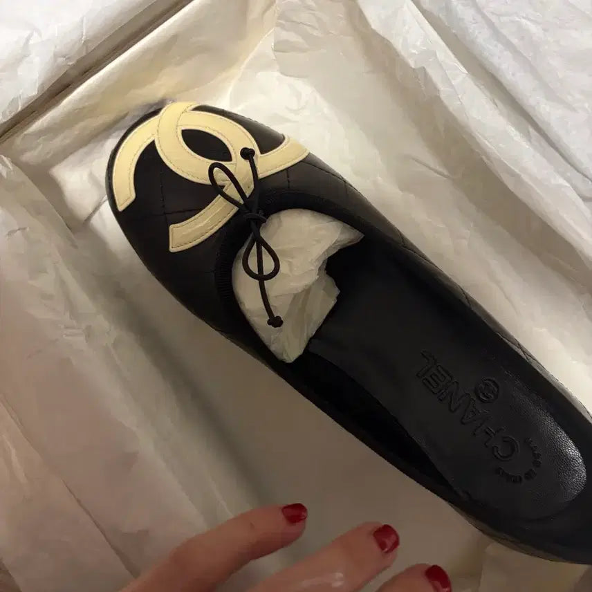 [BUNJANG] Chanel Cambon Flat (37.5) / 정품 샤넬 깜봉 플랫(37.5)