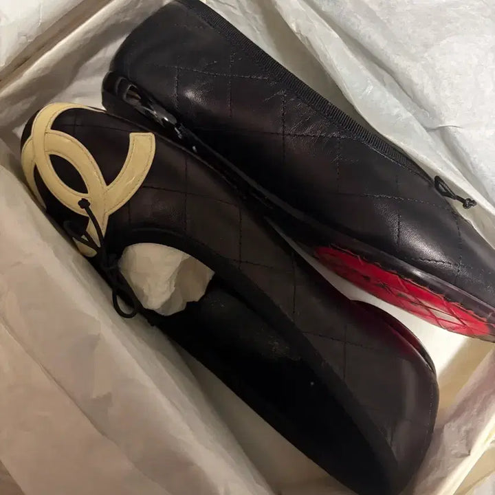 [BUNJANG] Chanel Cambon Flat (37.5) / 정품 샤넬 깜봉 플랫(37.5)