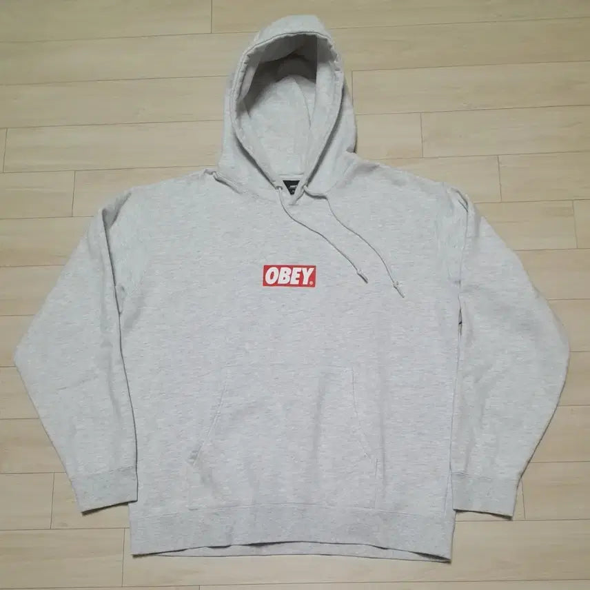[BUNJANG] Obey Box Logo Hoodie (XL) / 오베이 박스로고 후드 그레이 (XL)