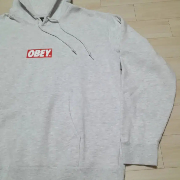 [BUNJANG] Obey Box Logo Hoodie (XL) / 오베이 박스로고 후드 그레이 (XL)