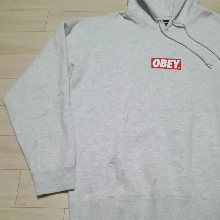[BUNJANG] Obey Box Logo Hoodie (XL) / 오베이 박스로고 후드 그레이 (XL)