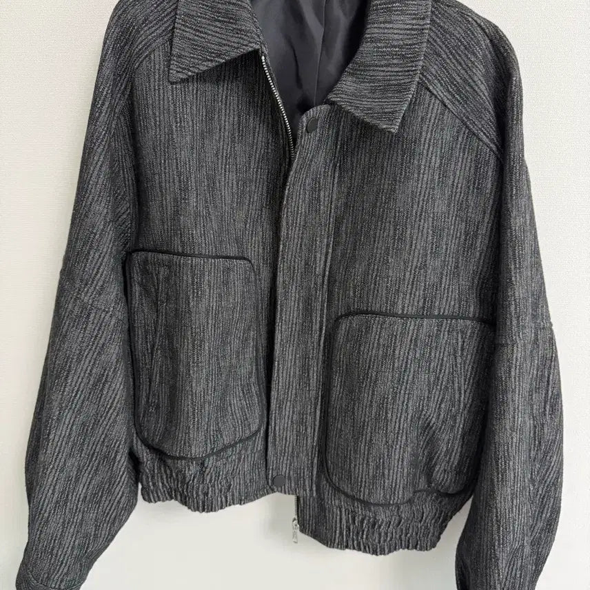 [BUNJANG] Elmood Tweed Blouson Jacket / 엘무드 트위드 블루종 자켓