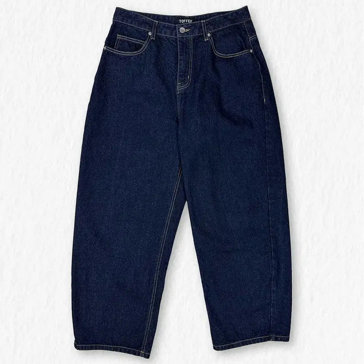 [BUNJANG] TOFFEE Semi-Balloon Fit Denim Pants / 토피 세미벌룬핏 데님 팬츠
