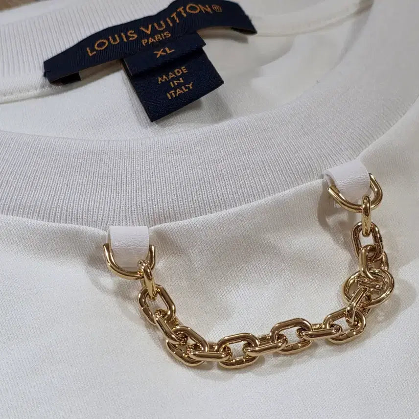 [BUNJANG] Louis Vuitton Flocked LV T-Shirt White / 루이 비통 플록드 LV 반팔 티셔츠_화이트 XL