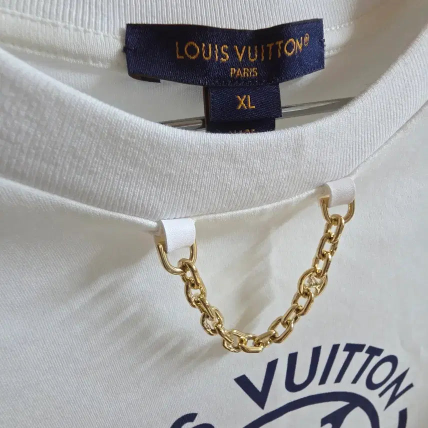 [BUNJANG] Louis Vuitton Flocked LV T-Shirt White / 루이 비통 플록드 LV 반팔 티셔츠_화이트 XL