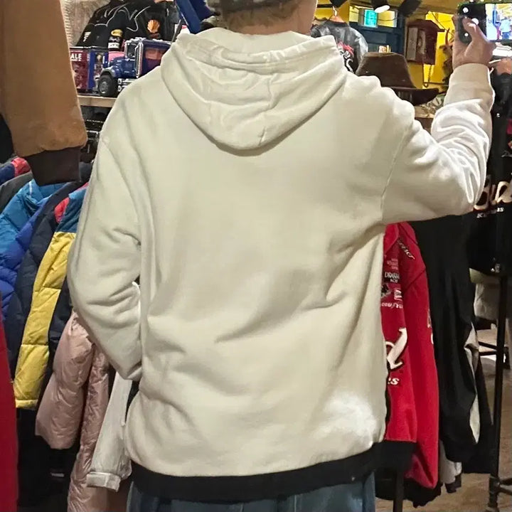 [BUNJANG] Adidas Hooded Sweatshirt White (Size M) / [HI] 아디다스 후드티 화이트