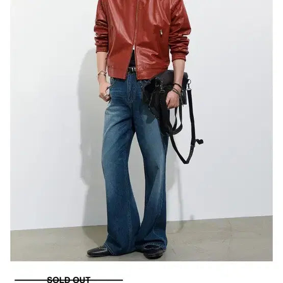 [BUNJANG] Allenne Leather 3D Shorts Jacket Red / 알렌느 레더 3D 쇼츠 자켓 레드