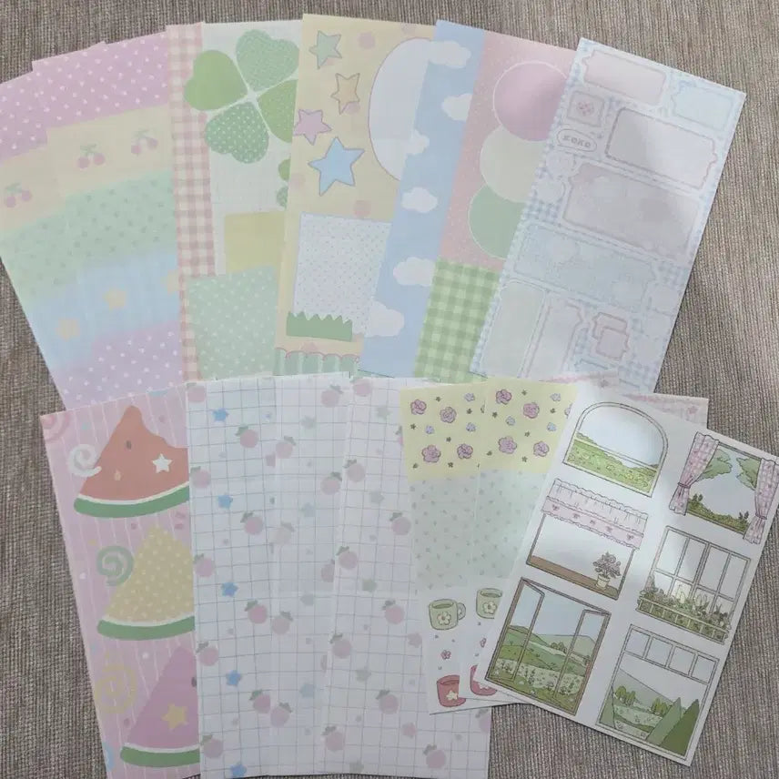 [BUNJANG] Assorted Decorative Paper Set / 다꾸템 모조지 모음