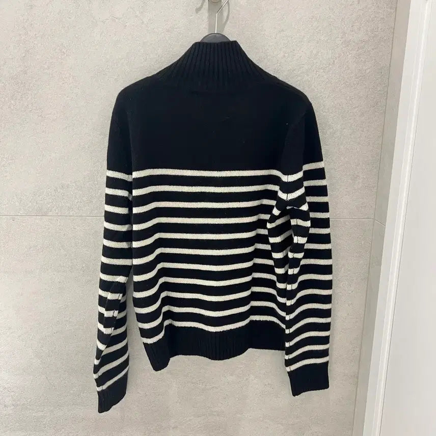 [BUNJANG] Maje Stripe Knit Sweater / 마쥬 스트라이프 니트 블랙