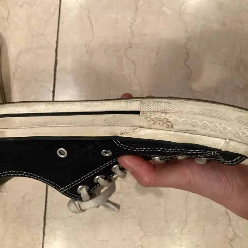 [BUNJANG] Converse Chuck 70 Low Black Sneakers / 컨버스 척70로우 블랙 285