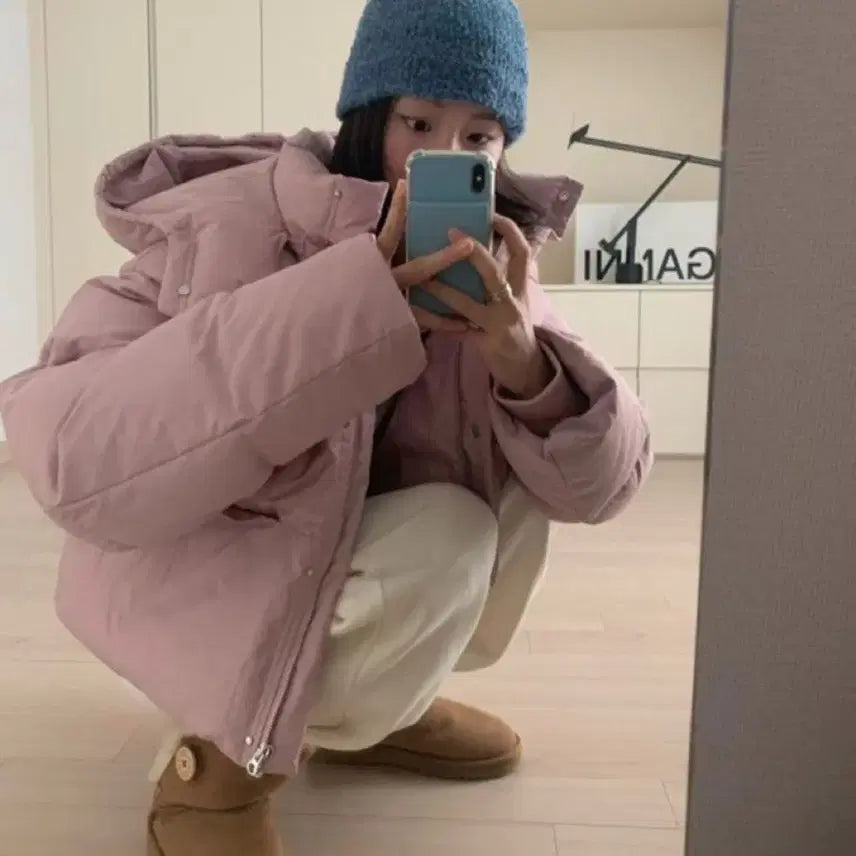 [BUNJANG] PYT Pretty Young Thing Pink Goose Down Padded Hooded Jacket / PYT 프리티영띵 후드 구스 패딩 프영띵 핑크 다운 점퍼 코트