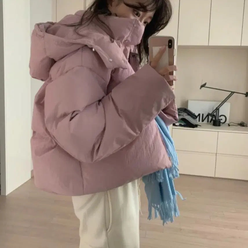 [BUNJANG] PYT Pretty Young Thing Pink Goose Down Padded Hooded Jacket / PYT 프리티영띵 후드 구스 패딩 프영띵 핑크 다운 점퍼 코트