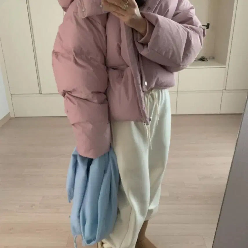 [BUNJANG] PYT Pretty Young Thing Pink Goose Down Padded Hooded Jacket / PYT 프리티영띵 후드 구스 패딩 프영띵 핑크 다운 점퍼 코트